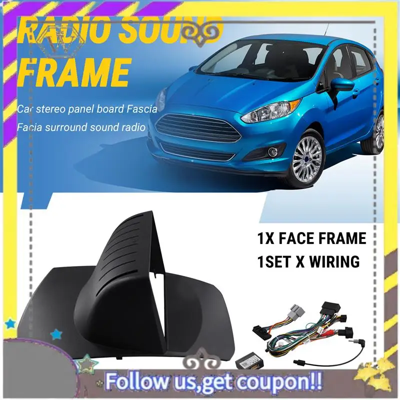 

ABXV-9 Inch Radio Car Android MP5 Player Casing Frame For Ford Fiesta 2009-2014 2Din Head Unit Fascia Stereo Dash Cover Panel