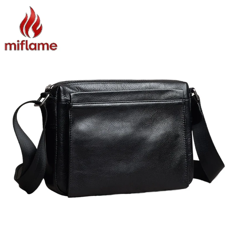 

Men's Crossbody Bag in Soft Top Grain Cowhide Leather Multifunctional Small Backpack for Casual Business and Travel