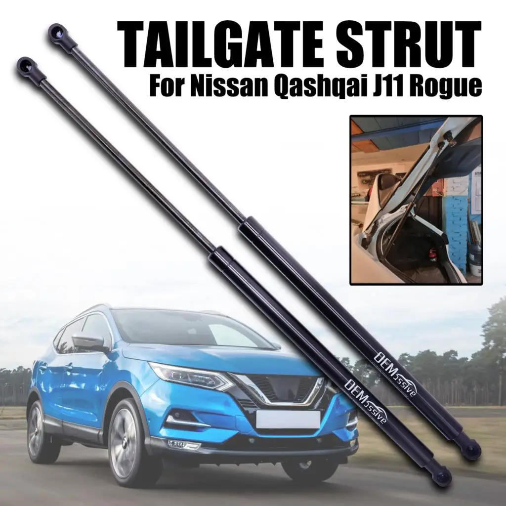 2x Tailgate Struts For Nissan Qashqai J11 Rouge X-Trail 2013-2021 Gas Spring Trunk Shock Lifter Holder Replacement 904504EA1A