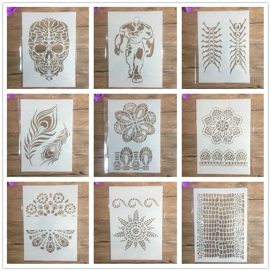 

A4 29 * 21cm grid Mandala DIY Stencils Wall Painting Scrapbook Coloring Embossing Album Decorative Paper Card Template