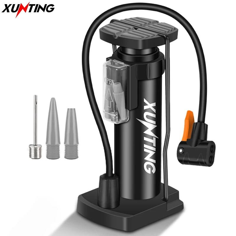 Xunting 140PSI High Pressure Bike Pump AV FV Portable Air Inflator Foot Bicycle MTB Bicycle Pump Bike Accessories