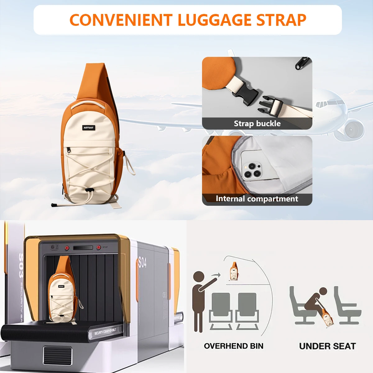 Lässige, tragbare Umhängetasche, Crossbody-Tasche, neues Modell 2026, Brusttasche, ultraleichte, tragbare kleine Tragetasche für Damen und Herren, trendige Sporttasche zum Wandern, Bergsteigen und Einkaufen. – Detail 3