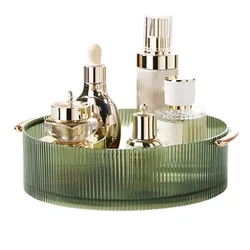 360 Rotating Makeup Organizer Tray Round Cosmetic Storage Holder for Jewelry, Perfume Rotating Spice Rack For Bathroom Kitchen