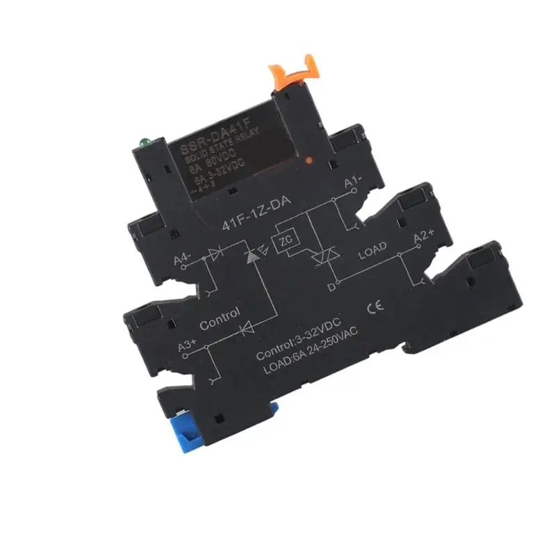 652F Contactless Electronic Load-Control Unit with 3-32 VDC Input, 6 A Current Capacity and 4 Pin Board Mounting