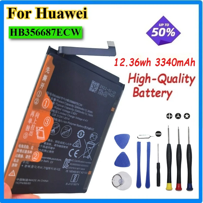 

3340mAh HB356687ECW Mobile Phone Battery For Huawei Mate 10 Lite P30 Lite 4E Nova 2 Plus 2i NOVA3i 4e/Honor 9i Repair Part Phone
