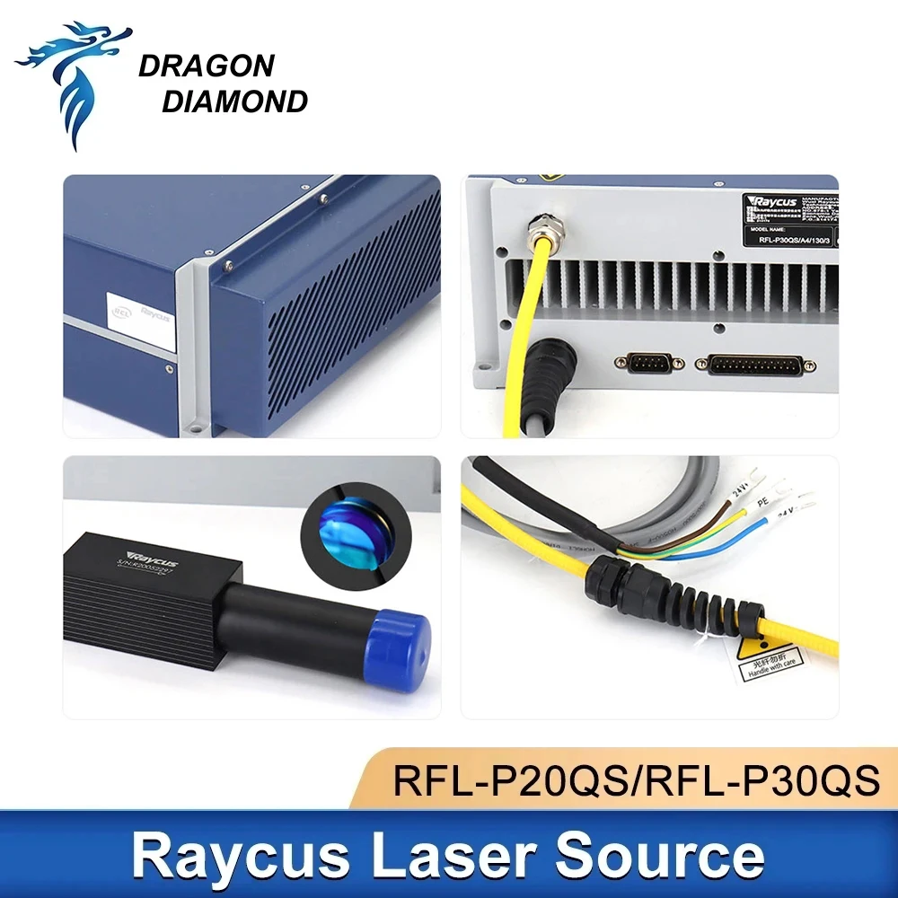 Raycus Original Fiber Laser Source Q-Switched Pulse Generator 20W 30W RFL-P20QS P30QS 1064nm For Fiber Marking Machine