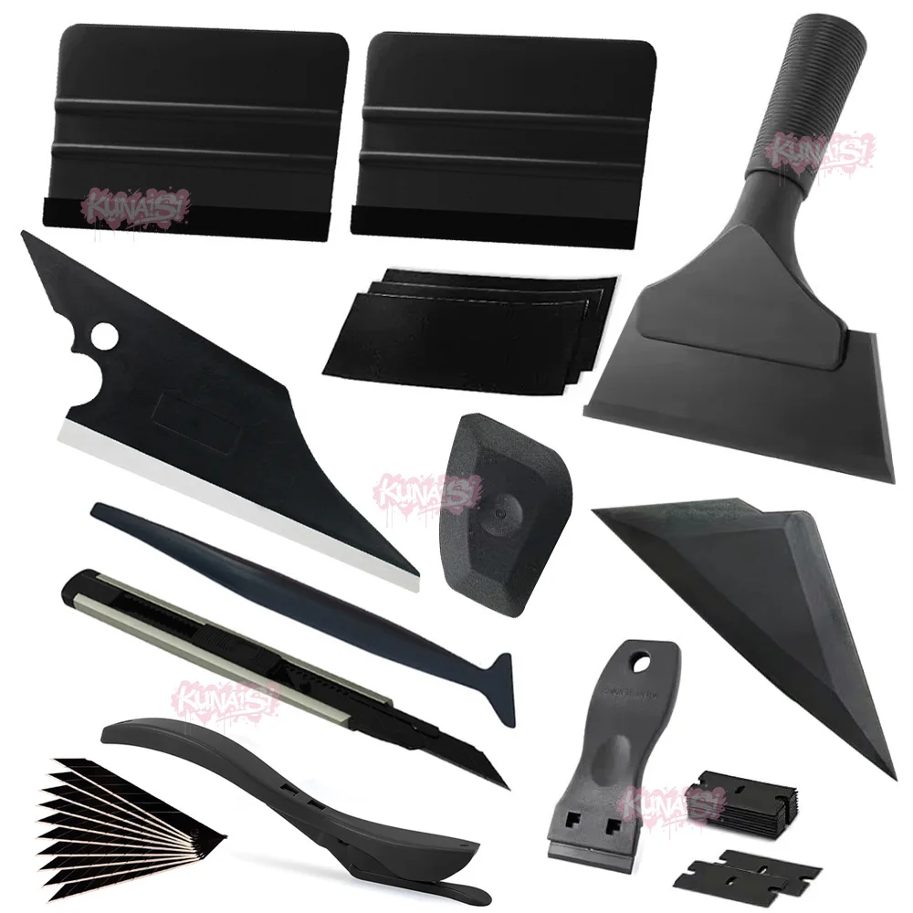Car Film Wrap Tool Kit Vinyl Spatula Vinyl Scraper Cutter for Vehicle Window Tint Car Accessories Wrapping Tools Stickers Cut Kn