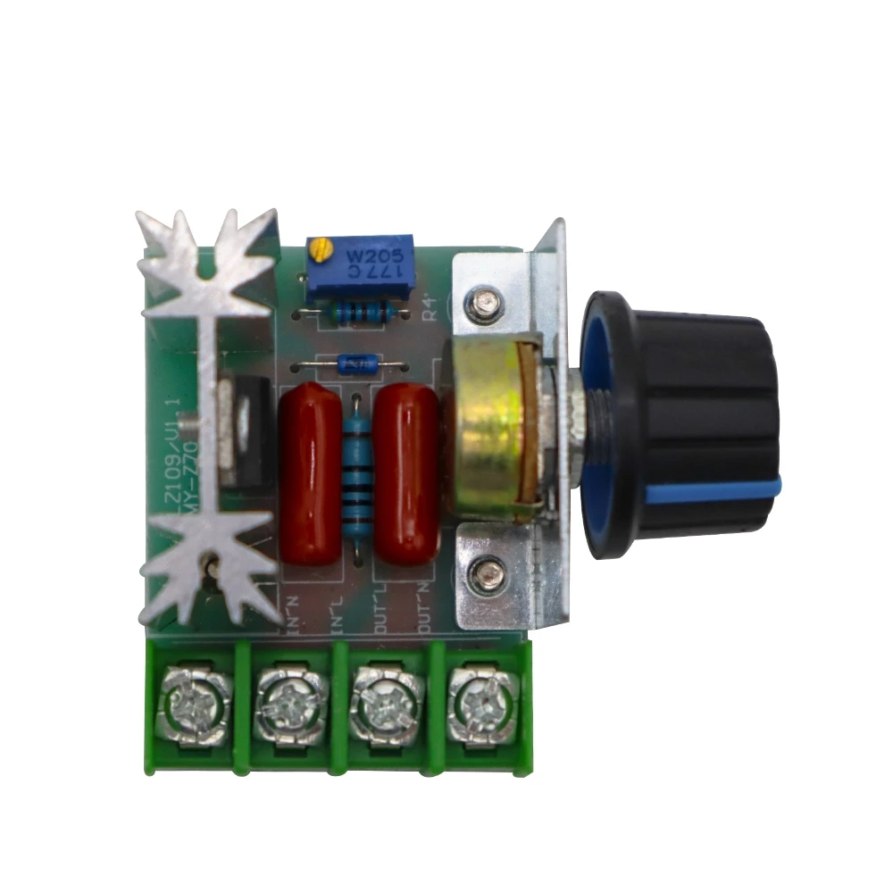 Dimmer Eletrônico de Componente Ativo com Tiristor 2000W 220V, Regulador de Tensão Controlado por Silício (SCR) para Controle de Velocidade