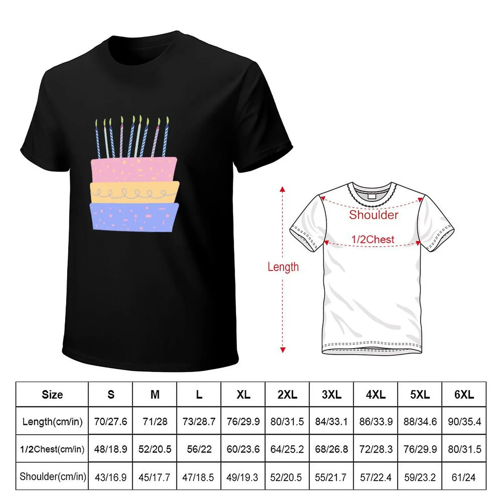 Happy Birthday Cake with candles. Colorful Birthday cake. T-Shirt essential t shirt T-Shirt