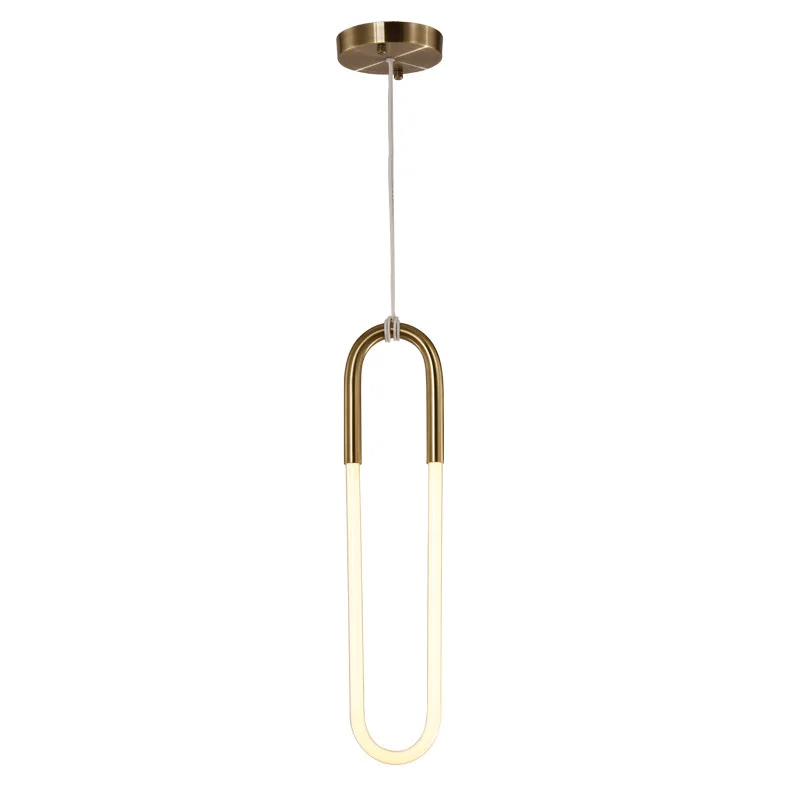 

LED modern simple restaurant light bedroom bar, personalized creative study tube glass chandelier