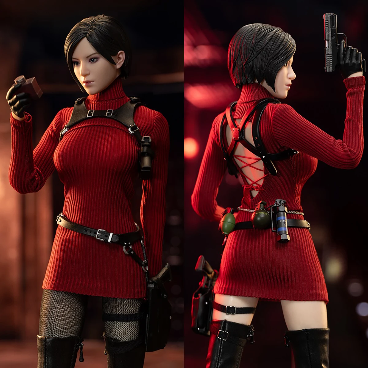 

In Stock SWTOYS FS062 1/6 Ada Wong 2.0 Double Movable Eyes Head Sculpt Action Figure 12'' Female Solider Figurine Full Set Model