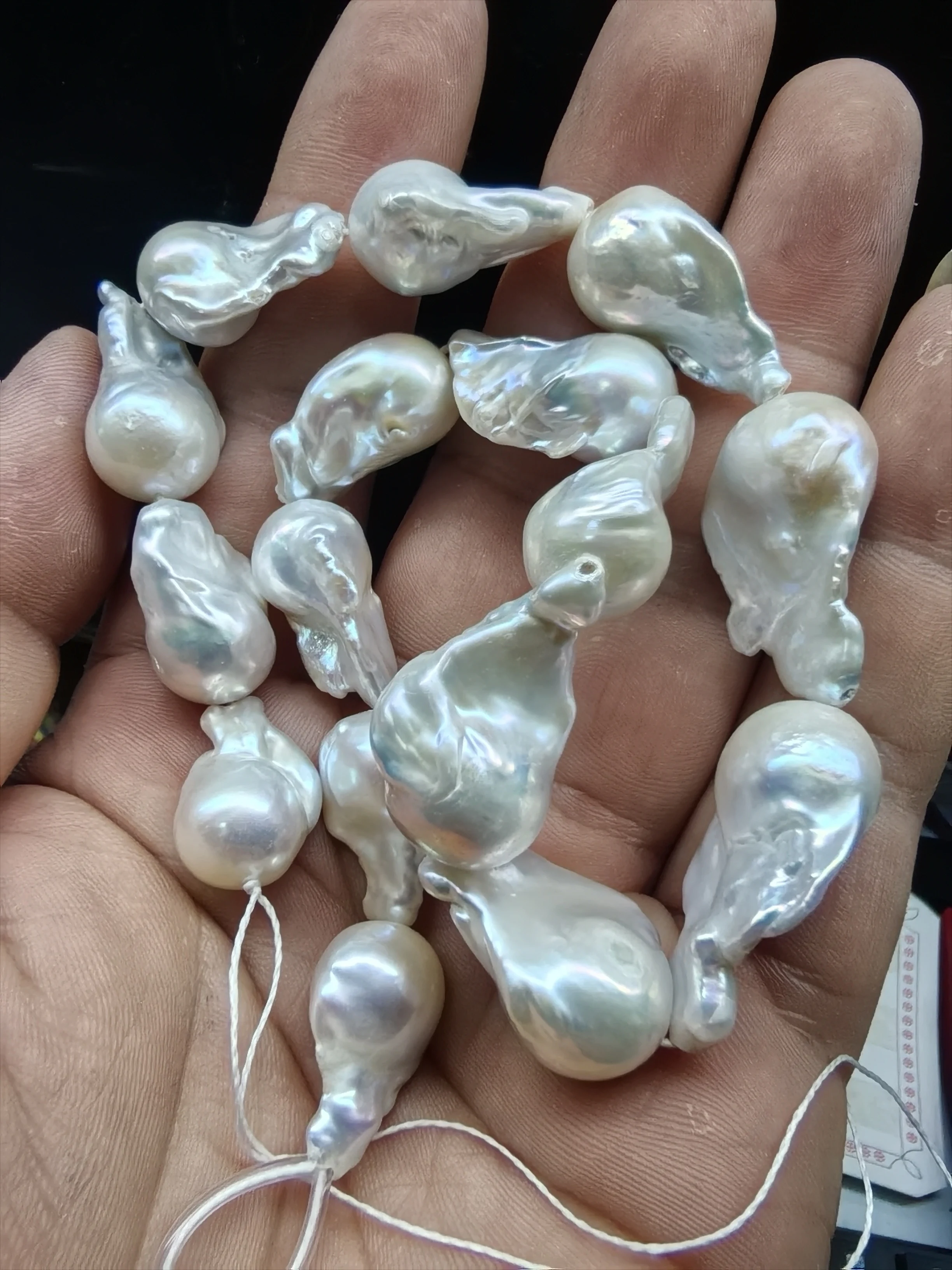 Extra large irregular natural pearls AAA 14-20mm White South Sea Pearl Necklace 16/36inch