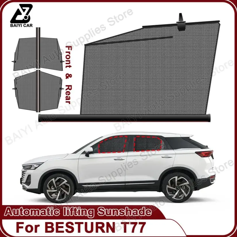 

For BESTURN T77 car Side window sunshade Automatic lifting & retractable sun visor Outdoor travel sunscreen protection parts