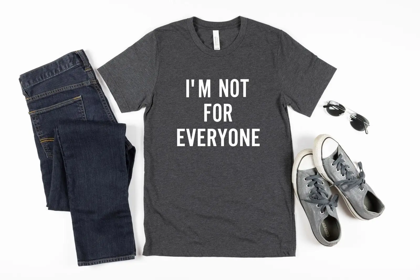 Funny T Shirt I'm not for Everyone Fathers Day Antisocial Trendy Friend Dad Daughter Anniversary