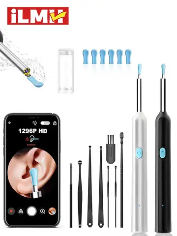 Visual Ear Wax Cleaner with Camera Safe Earwax Removal Endoscope with 5M Camera Luminous Otoscope Ear Cleaning Tools Ear Care