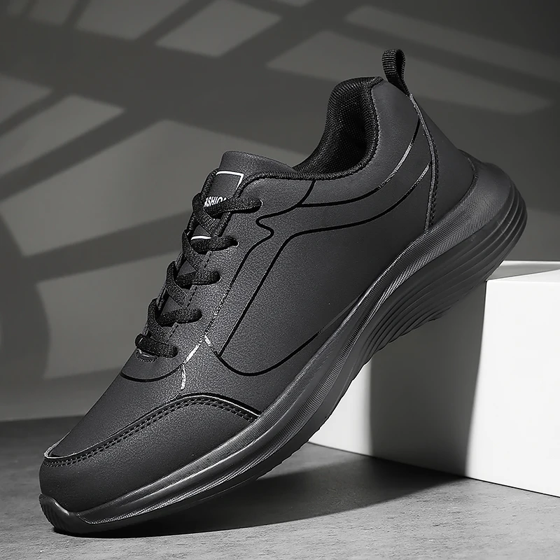 

Casual Man Designer Shoes Men High Quality Leather Men's Light Luxury Sports Versatile Trend Running Four Season Sneakers