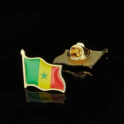 African Country The Republic of Senegal Gold Plated Collar Bar Flag Lapel Pins Shirt Tie Necktie Clip Clasp Stick Brooch