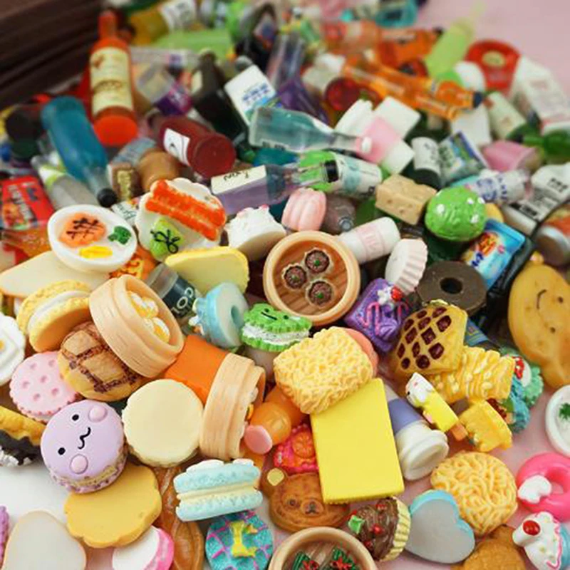 10Pcs 1:12 Dollhouse Miniature Simulation Mini Food Bottles Blind Bags Play Toy