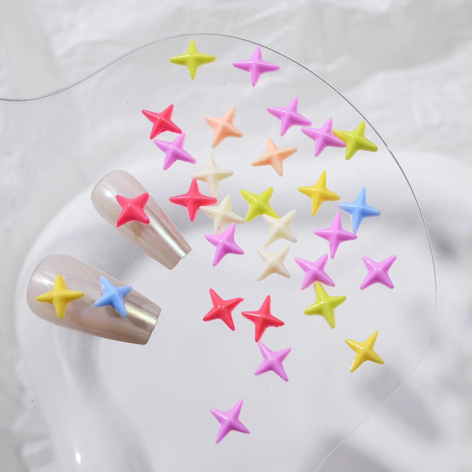 

50 шт., красочные украшения для дизайна ногтей из смолы, светящиеся цветные четырехугольные милые крутые ногти для малышей, аксессуары для ногтей, украшения «сделай сам»