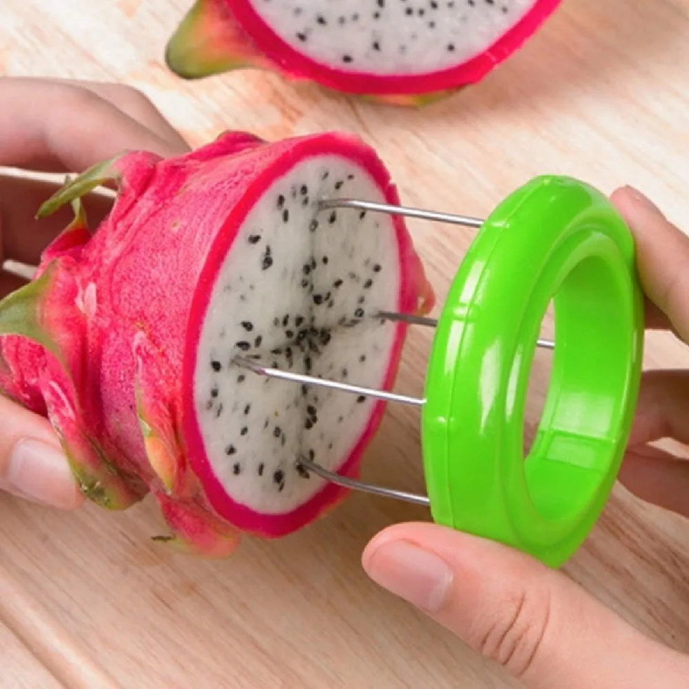 Cutter Peeler Slicer Fruit Kiwi  Kitchen Gadgets Tools for Pitaya Green Portable and Useful Green