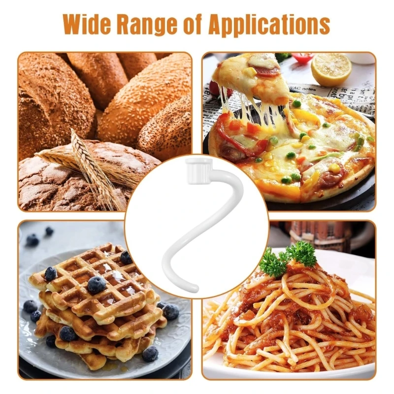 خطاف خلاط رفع العجين المعدني المطلي متوافق مع 6QT KV25G0X KV25G8X KV25H0X KB26G1X K5SS K5A KSM5 KS55 دروبشيبينغ