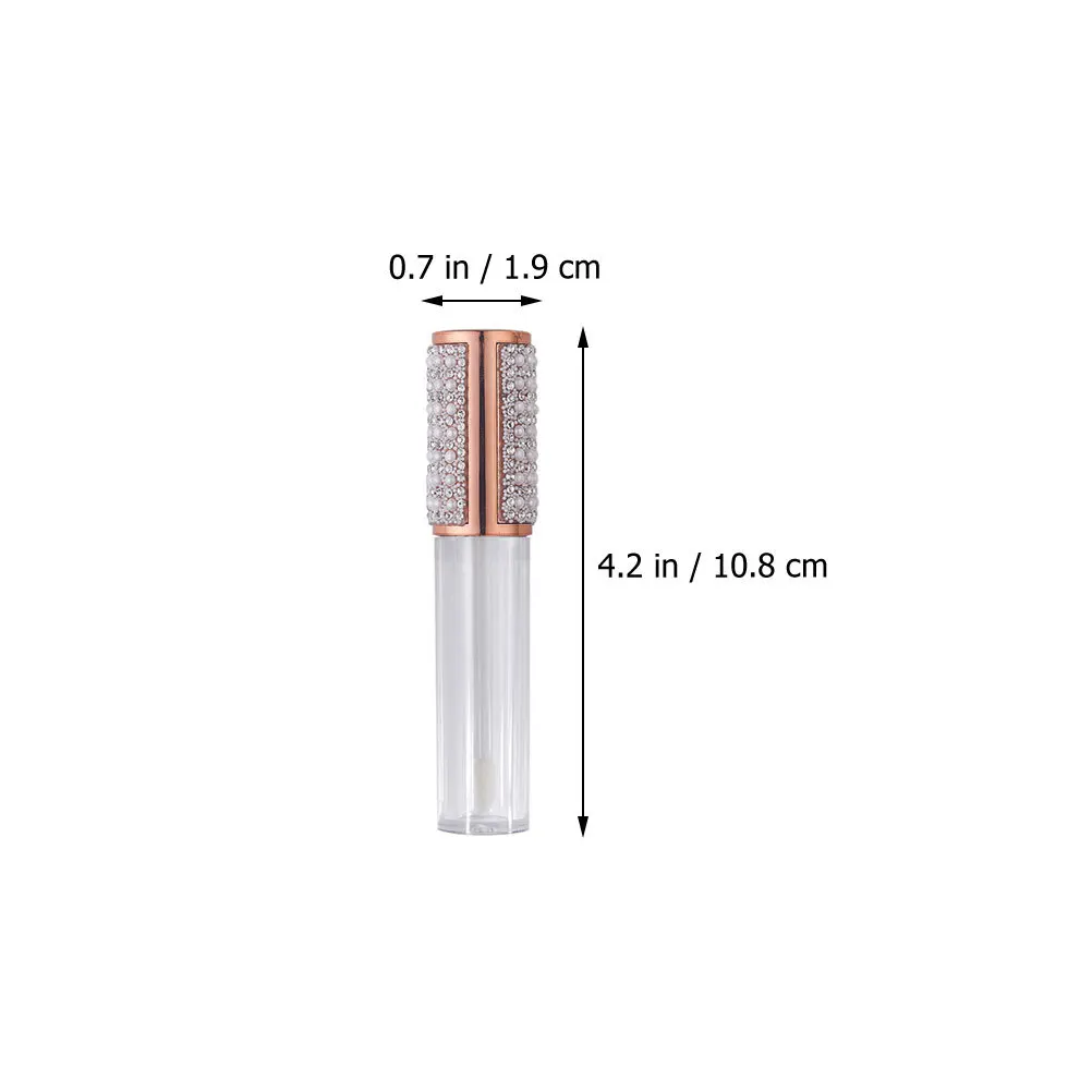 10Pcs Clear Lip Gloss Tubes Glass Bottles Refillable for Lip Balm Color Storage DIY Refillable Bottles Lipstick Tube