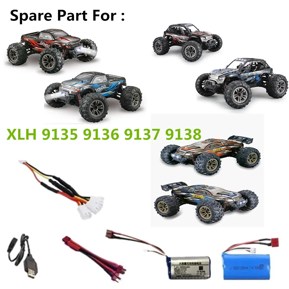 

XLH 9135 9136 RC Car Spare Parts Battery 7.4V 1500mAh /3000mAh/ 3 in 1 line Suitable For: 9135 9136 9137 9138