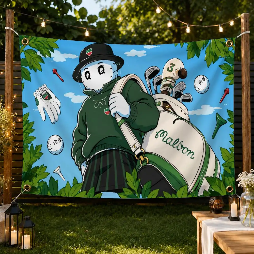 Marke Malbon Golf-Flaggen Garten-Dekorationsbanner Innen- und Außenwand-Hängeflagge Heim-Terrassen-Wandkunst-Dekoration – Detail 11