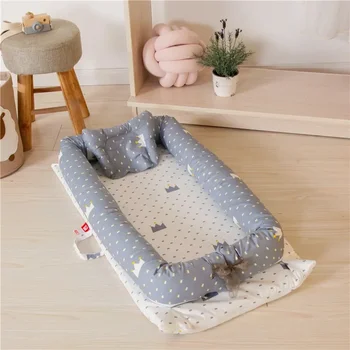 Bed-in-bed newborn crib sleep nest child sleep anti-jump mobile bed portable baby summer comfort