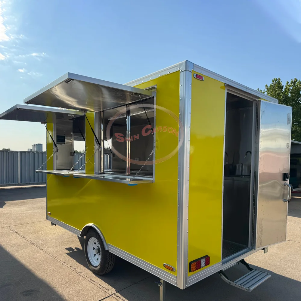 

Customized Mobile Food Trailer Snack Truck with Full Kitchen Street Ice Cream Cart Concession Fully Equipped for Catering