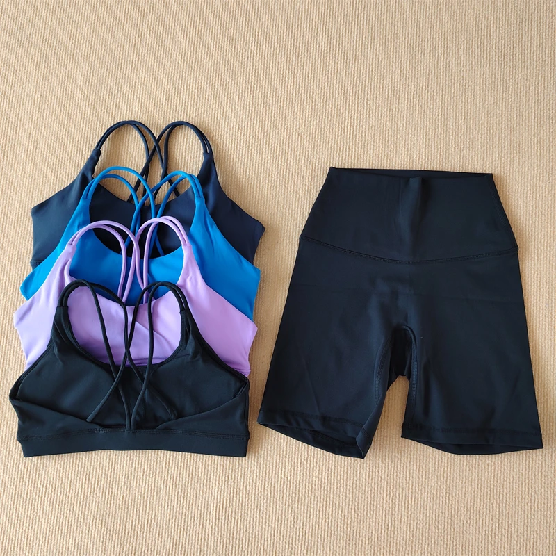 Yoga Clothes Shorts Suit Gym Bra Matching Shorts Sexy Women Sportswear Running Exercise Spice Girls Fitness Clothes Shorts Suit