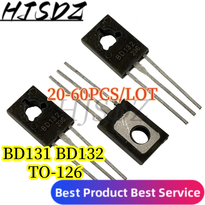 【20-60PCS/LOT】BD131 BD132 TO-126 NPN PNP Power Transistor