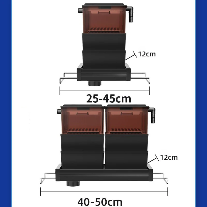 Fish Tank Filter Box 3-in-1 Circulating Water Purification Equipment System External Hanging Filter Small Dedicated Drip Box