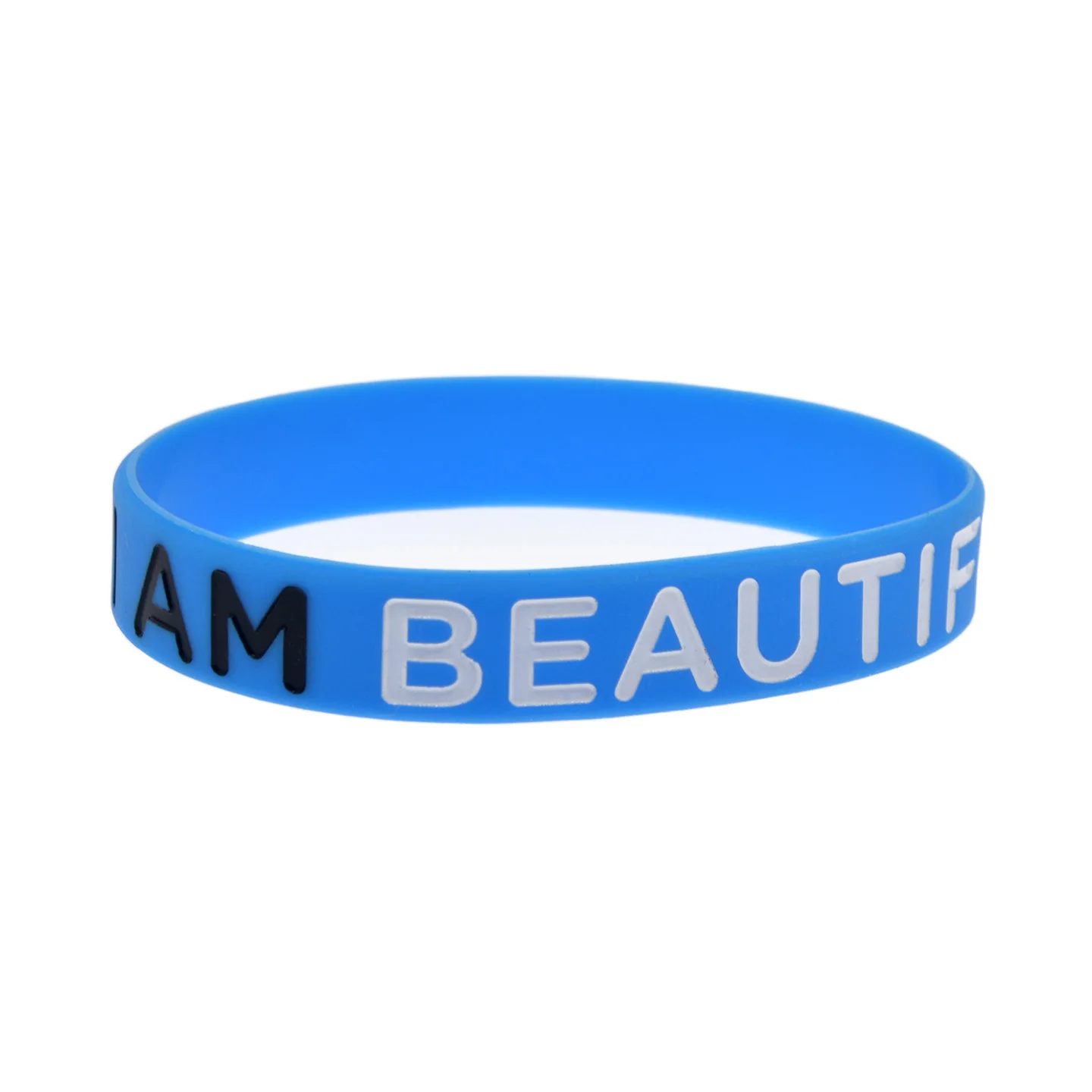 50 Stück „ICH BIN WERTVOLL“ Silikon-Armband, Selbstakzeptanz-Motivationsarmband, 5 Farben, Unisex – Detail 7
