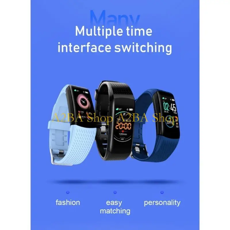 

A2BA Фитнес-трекер IP67 Водонепроницаемый браслет с мониторингом сна Уведомление о сообщениях в спортивном режиме для устройств