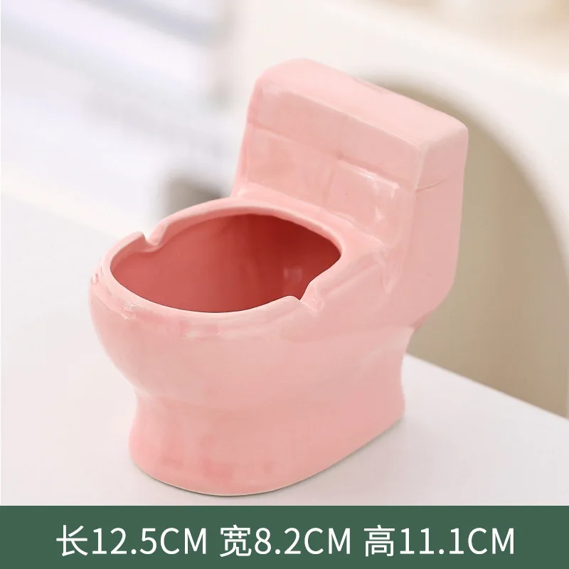 Creative Ceramic Toilet Ashtray Storage Cigarette Case Home Decoration Accessories Suitable for Home Office Use Ceramic Ashtray