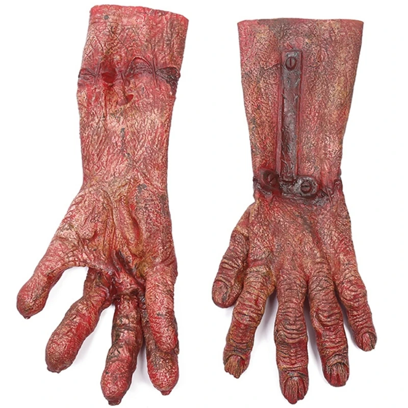 

Adult Kids Halloween Scary Devil Gloves Bloody Hand Horror Cosplay Costume Accessories Masquerade Party Props