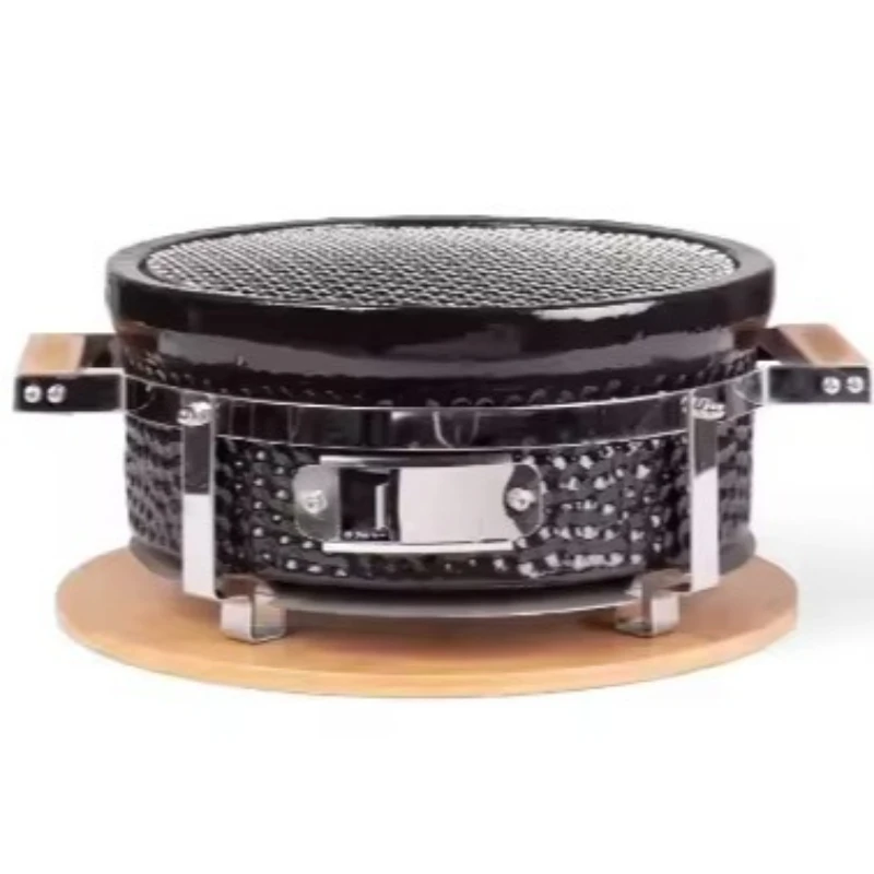 

Small ceramic desktop grill High-end Internet celebrity charcoal grill Party dinner outdoor