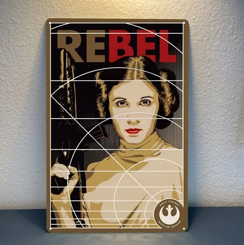 Star Wars Rebel Film Metallposter - Sammelbares Blechschild Größe: