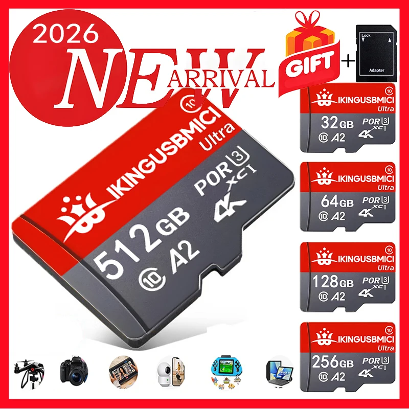 Advanced SD Cards Memory Card TF Cards Micro TF SD Card 32GB 64GB 256GB 512GB Waterproof U3 V30 4K for Smartphone Drone