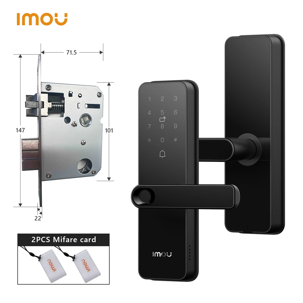 Imagem -06 - Imou-digital Eletrônico Biométrico Fechadura de Porta Networking Ultra-low Power Smart Home Security Protection Chave Bluetooth