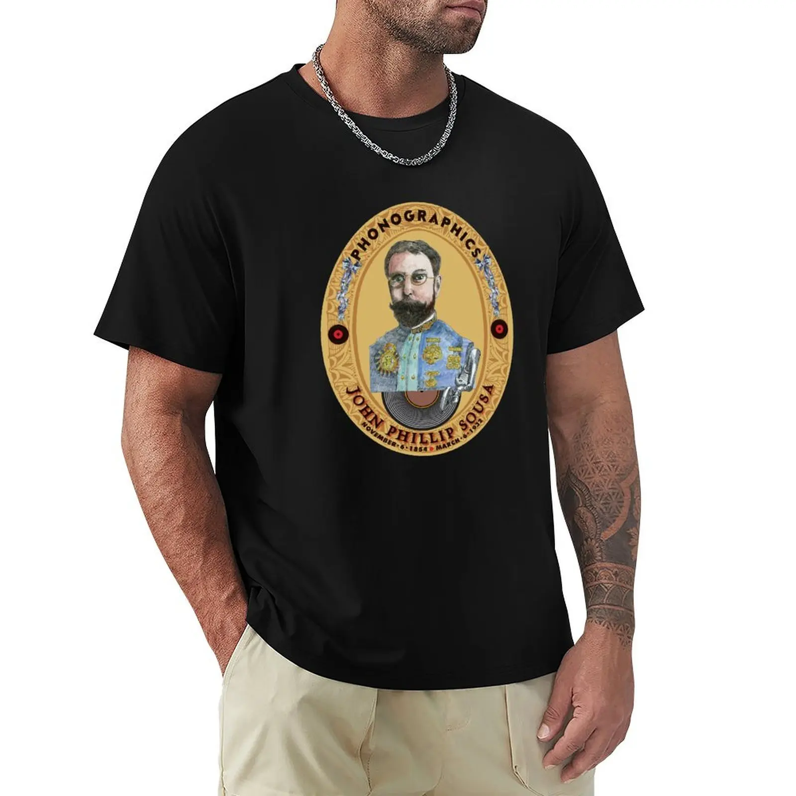 Phonographics - Camiseta John Phillip Sousa, camiseta holgada de talla grande