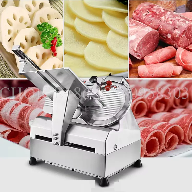 Factory Direct Electric Deli Food Slicer Adjustable Thickness Non-Slip Safe Home Commercial Kitchen Restaurant Beef Roll Machine