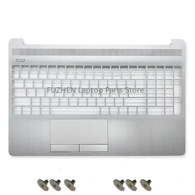 New For HP 15-DW 15S-DU 15S-DY 15S-DR TPN-C139 Laptop LCD Back Cover Front Bezel Upper Palmrest Bottom Base Case Keyboard Hinges