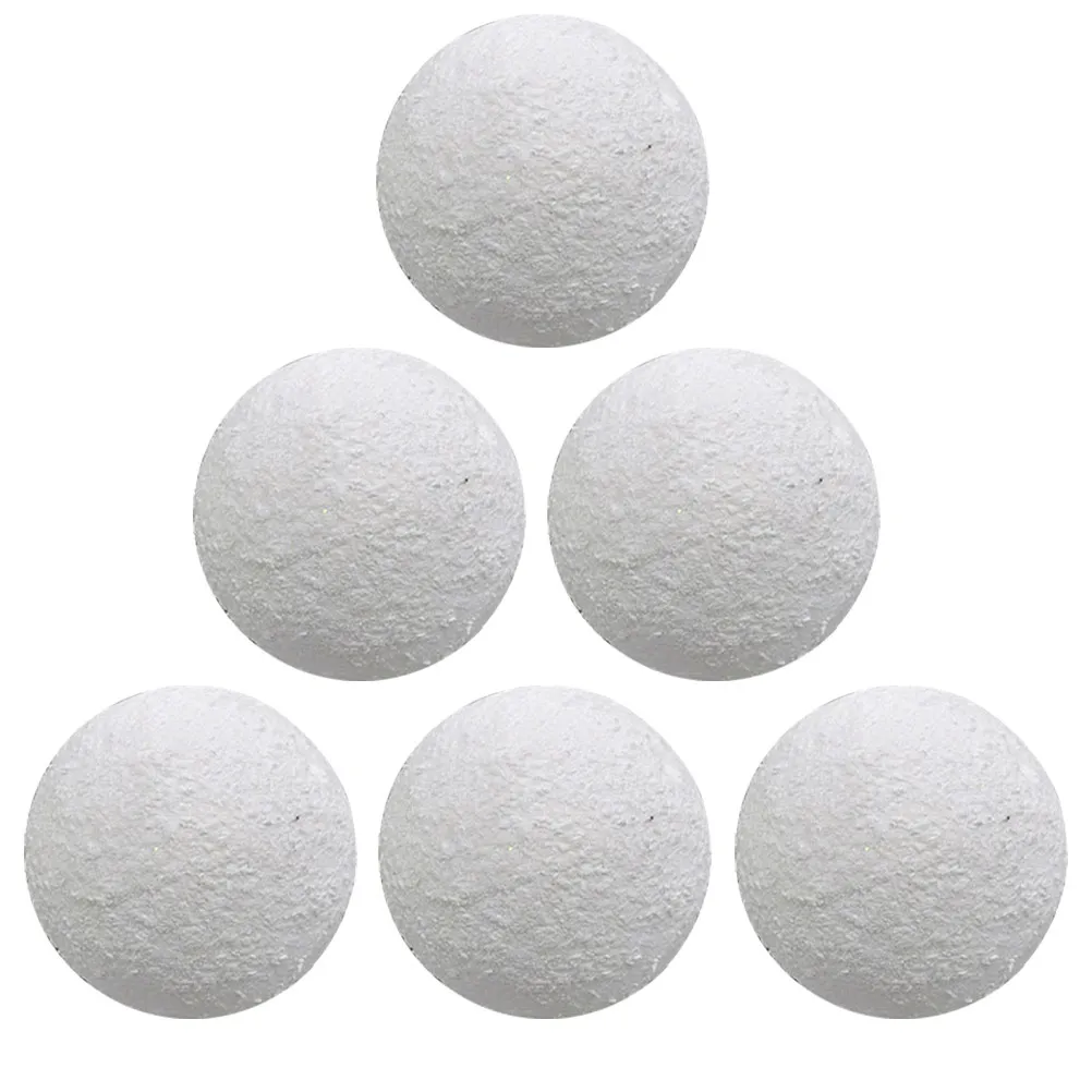 

6Pcs White Christmas Ball Craft Supplies High Density Smooth Round Foam Balls for Party Decor Tree Ornament Art Project DIY