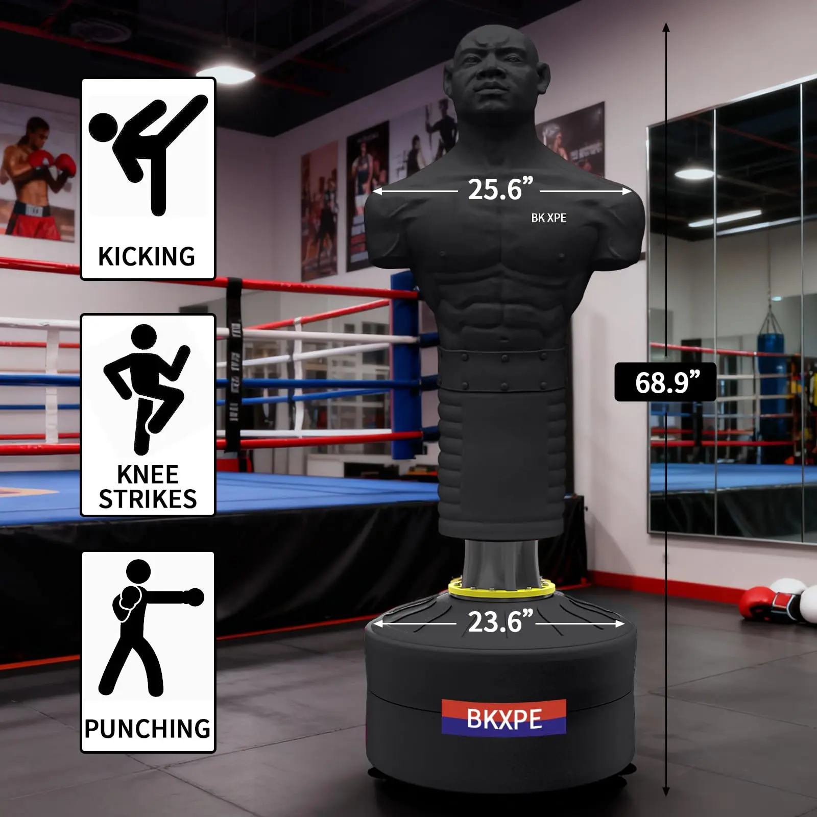 Heavy Duty Punching Bag Stand, Free Standing Boxing Dummy for Home Gym