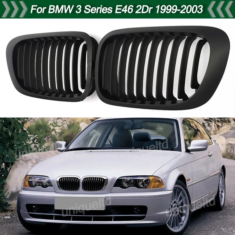 Magickit A Pair Kidney Front Bumper Racing Grills For BMW 3 Series 1998-2001 E46 M3 323 i/is 325Ci 328 i/is/Ci 330Ci 2 Doors