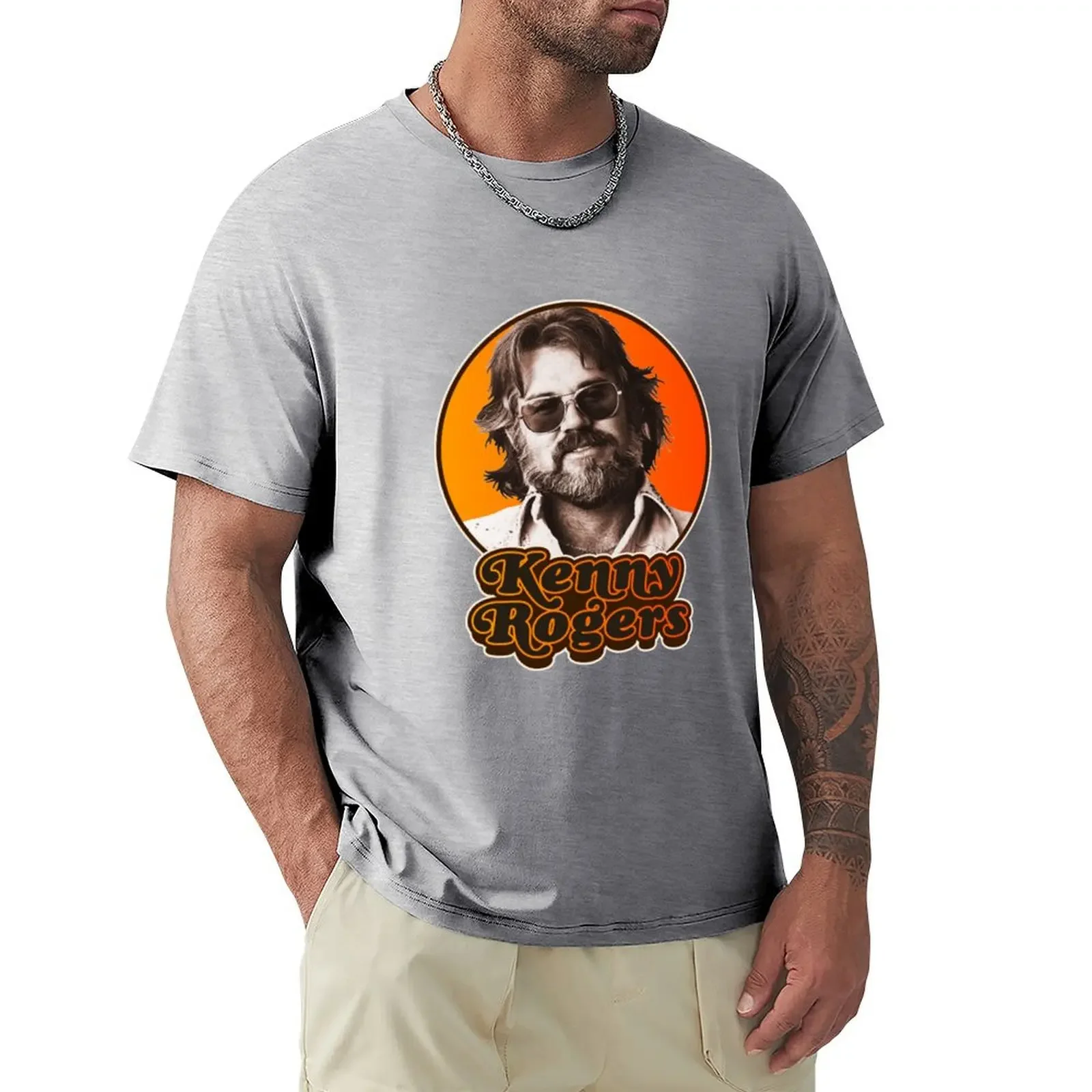 New fashion heavyweight vintage Summer Kenny Rogers T-Shirt custo Short sleeve tee customizeds Aesthetic clothing t shirts men