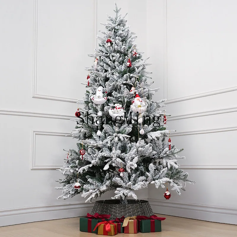 

CL New Christmas Small PE Snow Christmas Tree DIY Home Desktop Potted Plant Decoration Ornament