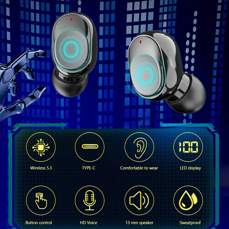 MONSTER TWS سماعة بلوتوث سماعات لاسلكية HiFi ستيريو سماعة رأس ستيريو ألعاب سماعات أذن للهواتف الذكية الجري الرياضة